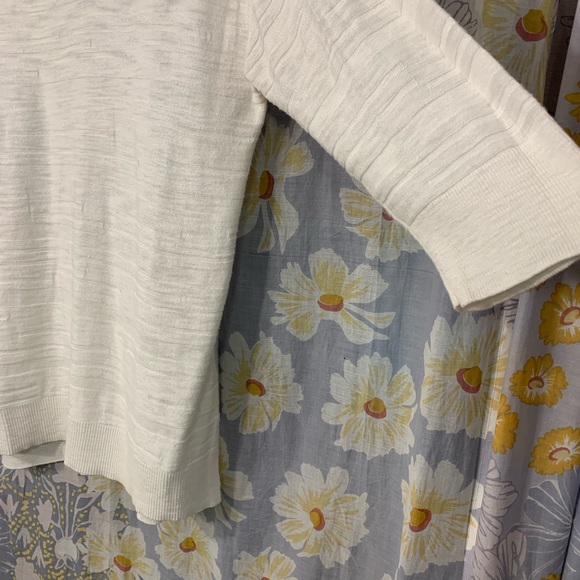 Calvin Klein Jeans White Marbled Knit Sweater L - Picture 4 of 15